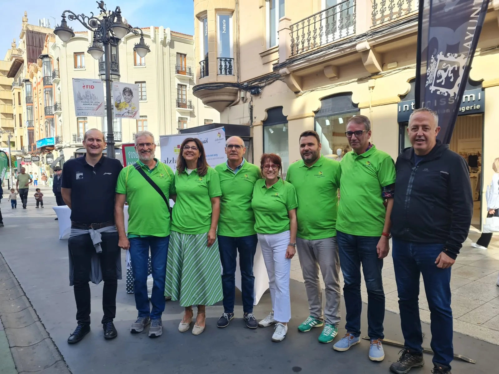 Organisers and partners of the event gathered beside the SWAN banner
